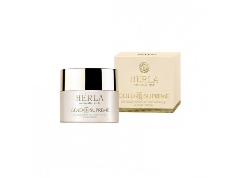 HERLA 24k Gold raukšles lyginantis kemas Super Anti-Wrinkle Global Cream 50ml